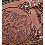 A Pair Leather Cuff Wolves: a pair